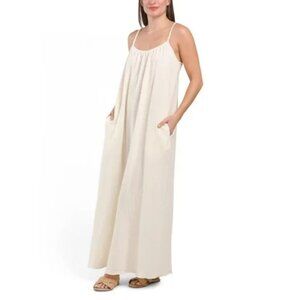 SOL ANGELES Joni Gauze Dress - Ecru NWT